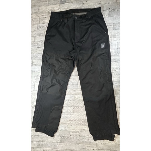 Duluth Alaskan Hardgear Men's Snowcat Snow Pants Black 32x30 Black Fleece Lined